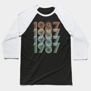 Vintage 1987 33nd Birthday Men Women Baseball T-Shirt